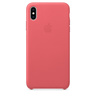 Кожаный чехол Apple Leather Case для iPhone XS Max, цвет (Peony Pink) розовый пион