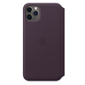Apple iPhone 11 Pro Max Leather Folio - Aubergine. Кожаный чехол Folio для Iphone 11 Pro Max цвета спелый баклажан 