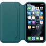 Apple iPhone 11 Pro Leather Folio - Peacock,Кожаный чехол Folio для Iphone 11 Pro цвета зеленый павлин