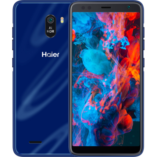 Смартфон Haier Alpha S5 Silk blue sea 5.5'' IPS/960x480/MT6739/4x1.3GHz/2+16GB/2Sim/4G/5+2MP/3000mAh/Android 10 Go