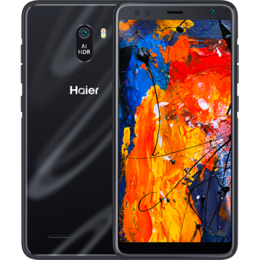 Смартфон Haier Alpha S5 Silk black night 5.5'' IPS/960x480/MT6739/4x1.3GHz/2+16GB/2Sim/4G/5+2MP/3000mAh/Android 10 Go