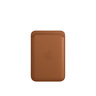 Apple iPhone Leather Wallet with MagSafe Saddle Brown Кожаный чехол-бумажник MagSafe золотисто-коричневого цвета 