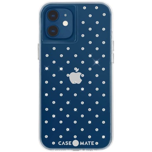 Чехол-накладка Case-Mate Sheer Gems для iPhone 12 mini, покрытый антимикробным материалом Micropel. Материал: поликарбонат, ТПУ. Отделан искусственными камнями. Кнопки выполнены из металла. Размер изделия: 13.7 x 7 x 1.2 см. Цвет: прозрачный.