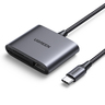Кардридер UGREEN CM387 (80798) USB-C to SD/TF + USB 2.0 Memory Card Reader. Цвет: серый