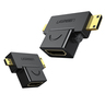 Адаптер UGREEN HD129 (20144) Micro HDMI + Mini HDMI Male to HDMI Female Adapter. Цвет: черный