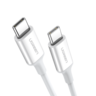 Кабель UGREEN US264 (60520) USB-C 2.0 Male To USB-C 2.0 Male 3A Data Cable. Длина: 2м. Цвет: белый