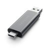 Кардридер Satechi Aluminum Type-C USB 3.0 and Micro/SD. Интерфейсы USB 3.0 и Type-C. Цвет серый космос.