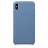 Кожаный чехол Apple Leather Case для iPhone XS Max, цвет (Cornflower) синие сумерки