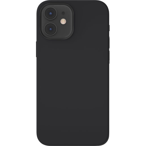 Чехол-накладка SwitchEasy MagSkin для iPhone 12 & 12 Pro (6.1"). Совместим с Apple MagSafe. Материал: силикон. Цвет: черный.