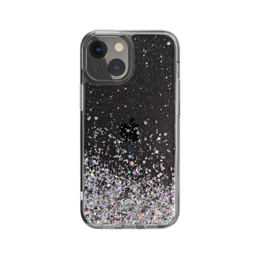 Чехол-накладка SwitchEasy Starfield на заднюю сторону iPhone 13 mini (5.4"). Материал изделия: 70% поликарбонат, 30% ТПУ. Размер изделия: 135*68*11 мм. Цвет: прозрачный. Цвет: прозрачный. 