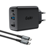 Сетевое зарядное устройство ACEFAST A17 65W GaN multi-function HUB charger set EU с кабелем USB-C - USB-C. Цвет: черный